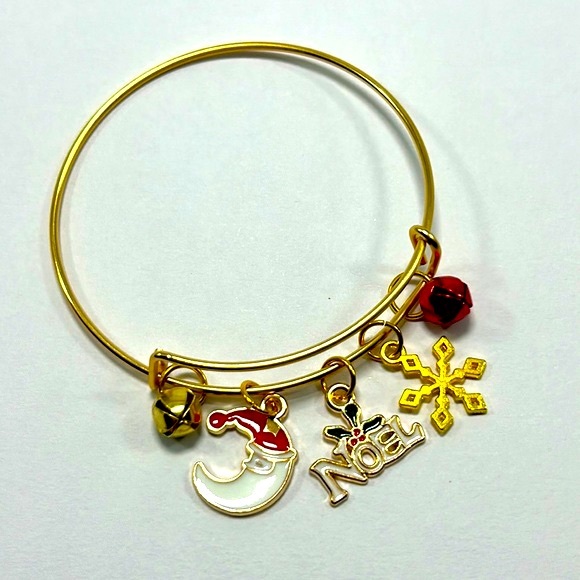 Handmade Christmas Bangle & Jingle Bell Charm Bracelet! - Picture 3 of 4
